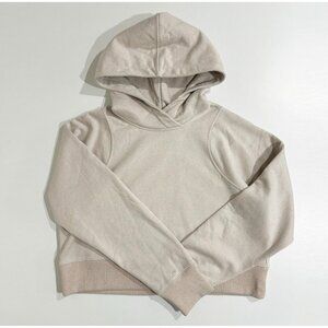 Lululemon Loungeful Cropped Hoodie *Spark Bone Beige Size 8 EUC Glitter Sparkle